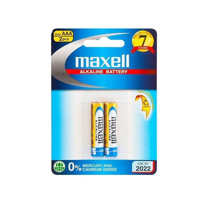 باتری نیم قلمی آلکالاین و معمولی AAA   Maxell 1.5V دوتایی157601